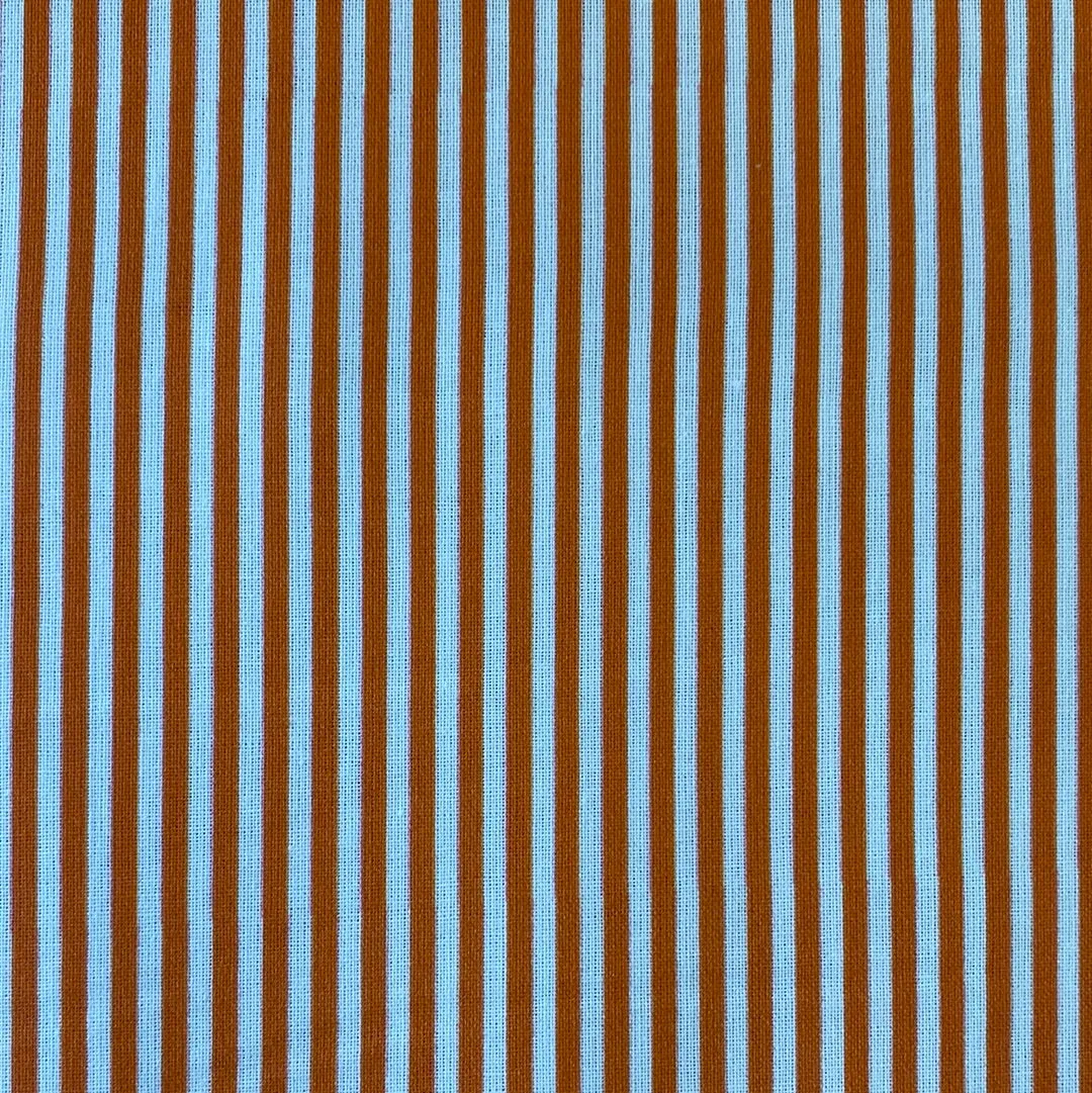 100% Cotton  -  Stripe - Orange - Sold by Half Metre