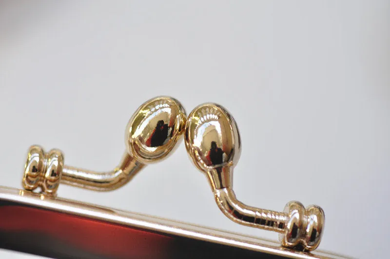 10cm ( 4") Mini Purse Frame Small Purse Frame Light Gold/ Gunmental