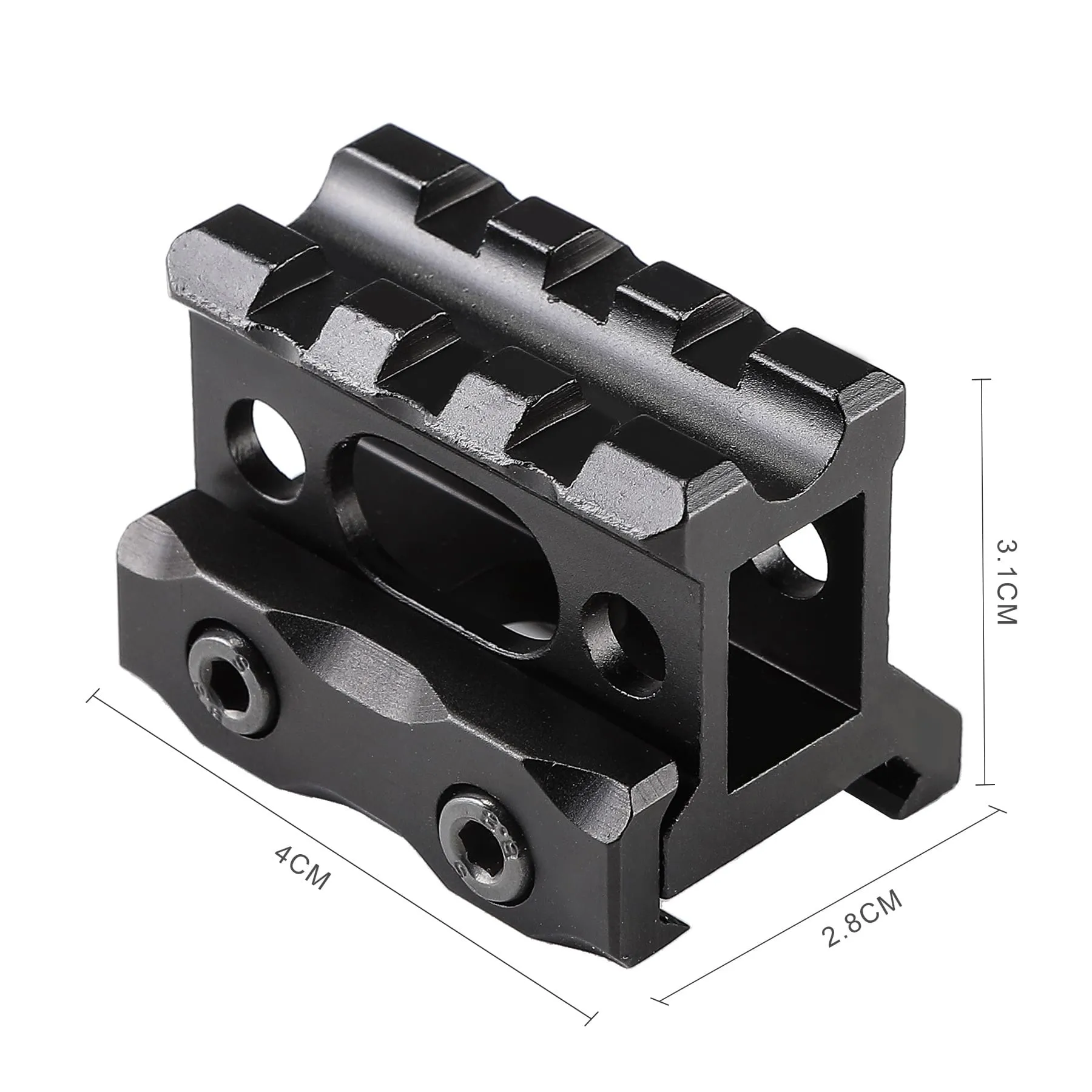 1*20mm Tactical Red Dot Sight with Riser, 4 MOA