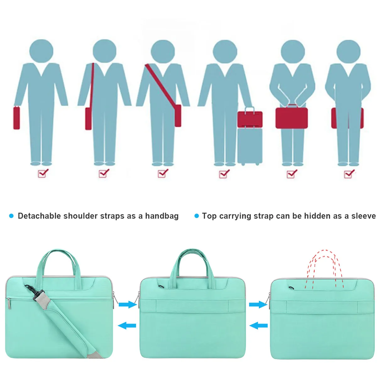15.6 inch Laptop Shoulder Bag Sleeve Case