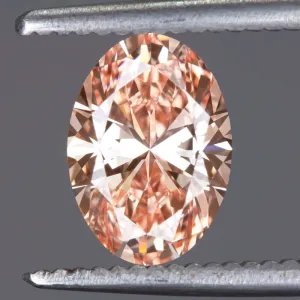 1.81ct CERTIFIED FANCY INTENSE PINK VS1 LAB CREATED DIAMOND LOOSE OVAL SHAPE CUT