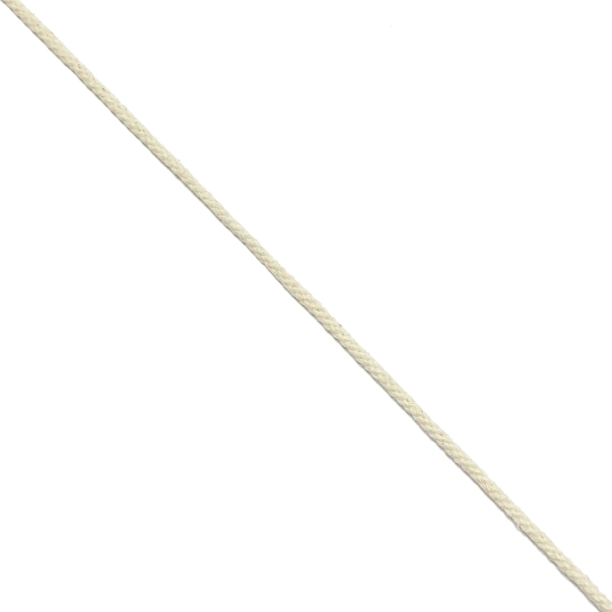 2.8mm Cotton Braided Round Cord - Natural and White (by the yard)