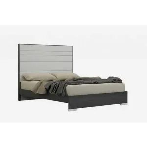 60" X 80" X 54" Grey Stainless Steel Queen Bed