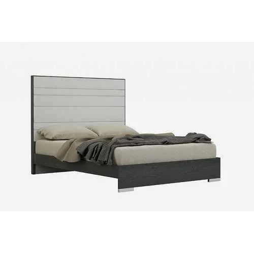 60" X 80" X 54" Grey Stainless Steel Queen Bed