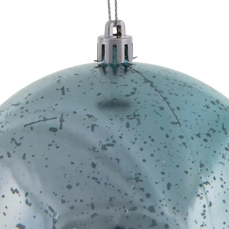 6" Baby Blue Shiny Mercury Balls 4 Per Bag