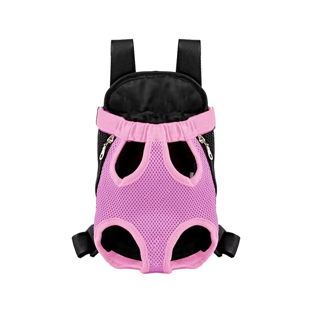 Adjustable Pet Carrier Bag with Double Shoulder Backpack for Outdoor Traveling