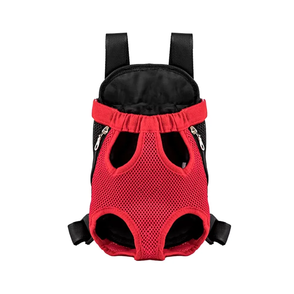 Adjustable Pet Carrier Bag with Double Shoulder Backpack for Outdoor Traveling