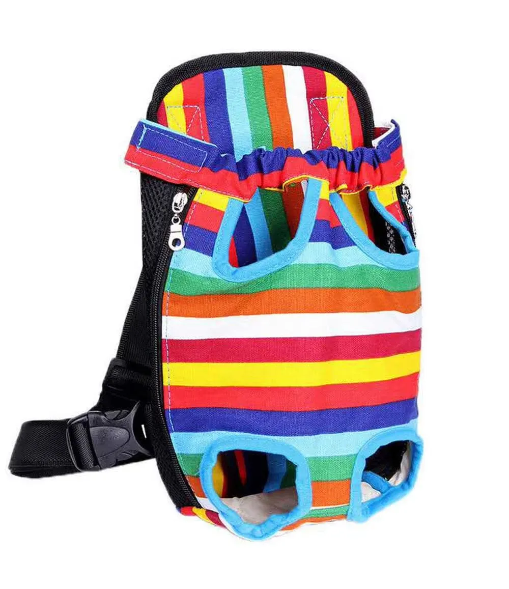 Adjustable Pet Carrier Bag with Double Shoulder Backpack for Outdoor Traveling