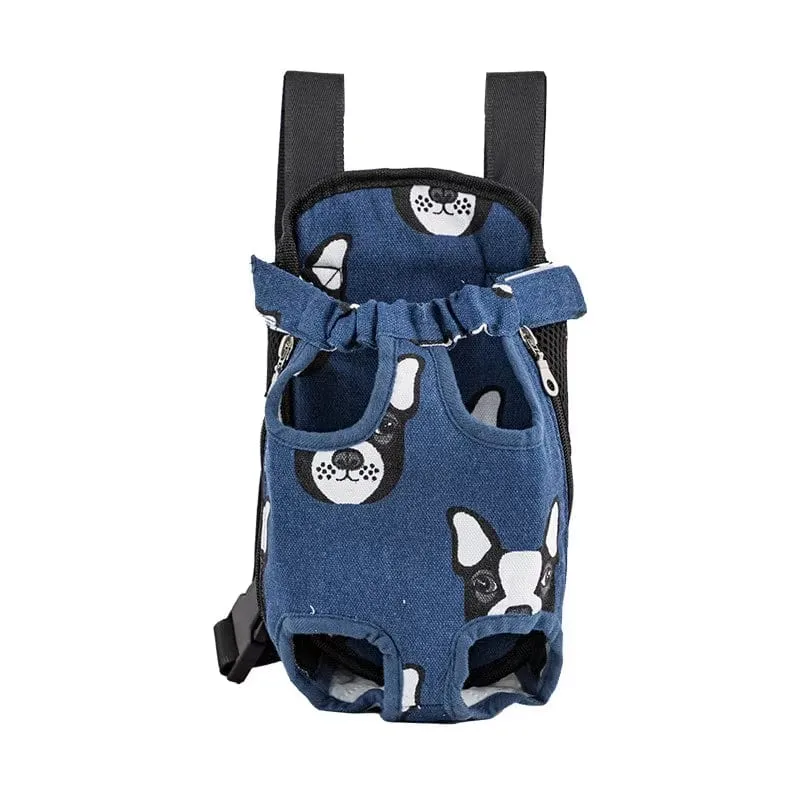Adjustable Pet Carrier Bag with Double Shoulder Backpack for Outdoor Traveling