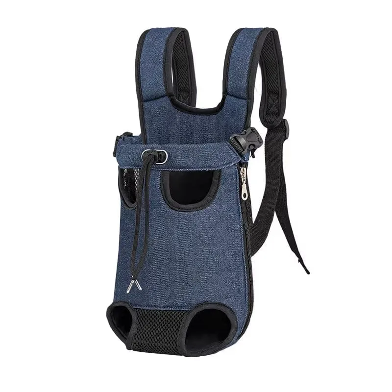 Adjustable Pet Carrier Bag with Double Shoulder Backpack for Outdoor Traveling