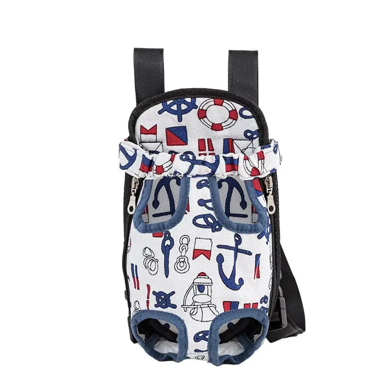 Adjustable Pet Carrier Bag with Double Shoulder Backpack for Outdoor Traveling