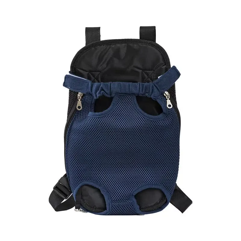 Adjustable Pet Carrier Bag with Double Shoulder Backpack for Outdoor Traveling
