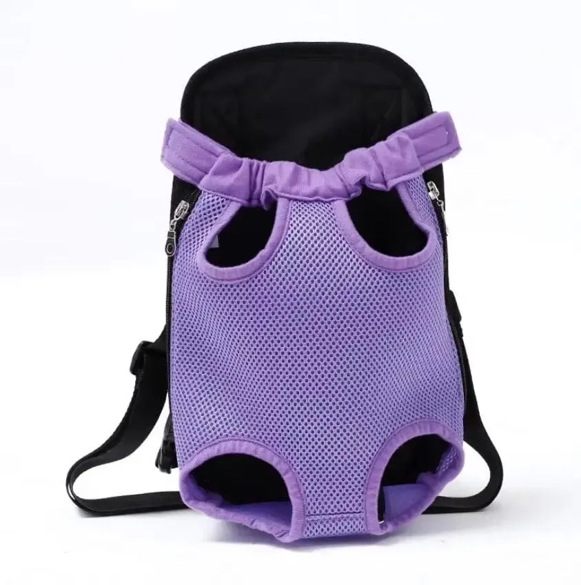 Adjustable Pet Carrier Bag with Double Shoulder Backpack for Outdoor Traveling