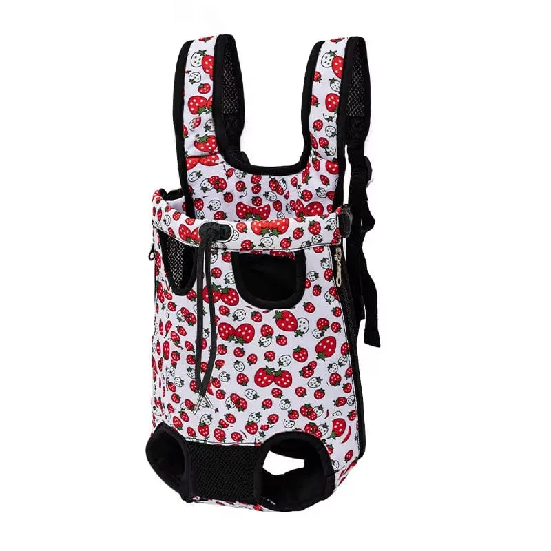 Adjustable Pet Carrier Bag with Double Shoulder Backpack for Outdoor Traveling