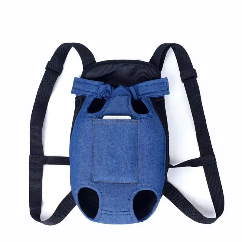 Adjustable Pet Carrier Bag with Double Shoulder Backpack for Outdoor Traveling