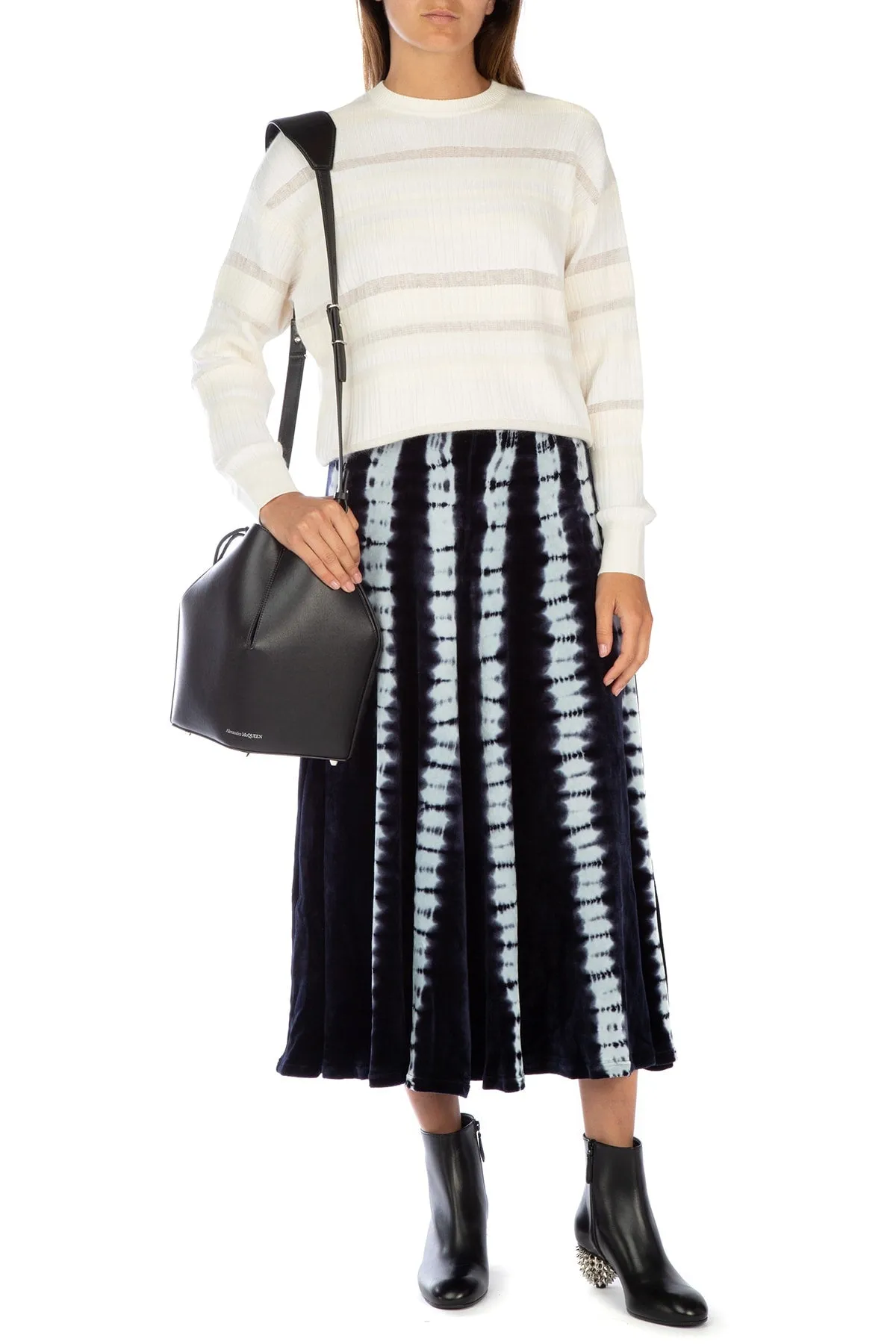 Alexander McQueen Logo Printed Bucket Bag