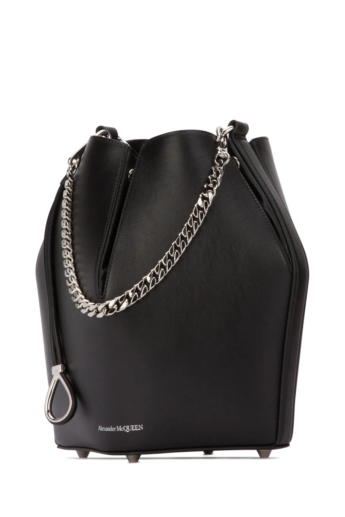 Alexander McQueen Logo Printed Bucket Bag