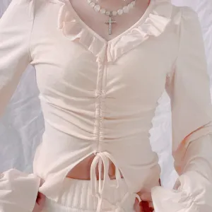 Alice Amarie     Pink     Top Kawaii Academia Y2K Cottagecore Coquette Fairycore Dollette Princesscore