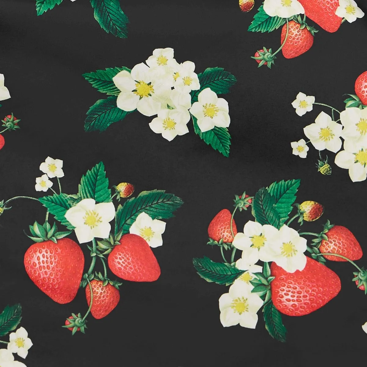 Amanda Black Strawberry Swing Dress