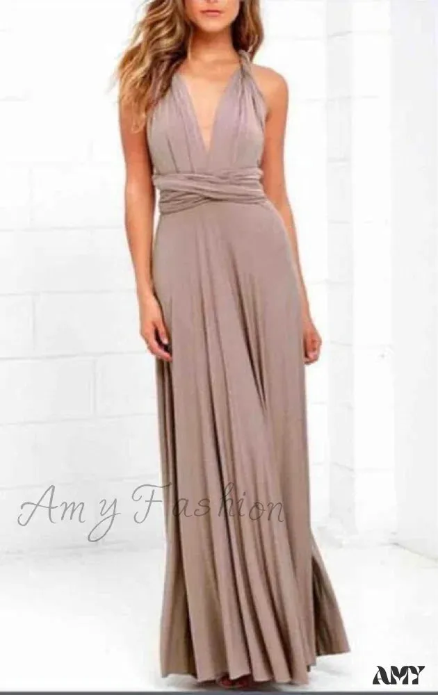 Amy Fashion - Long Party Multiway Convertible Infinity Robe Dress
