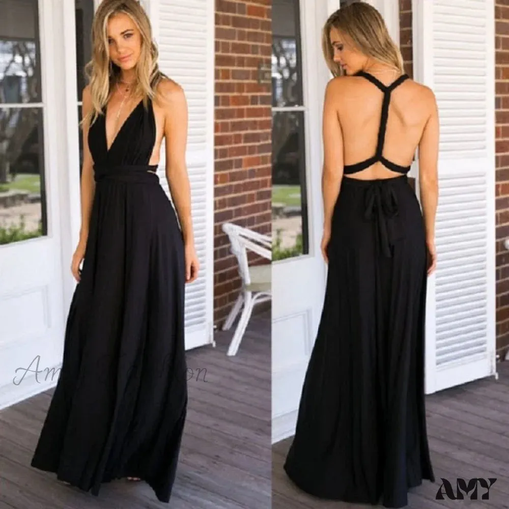 Amy Fashion - Long Party Multiway Convertible Infinity Robe Dress