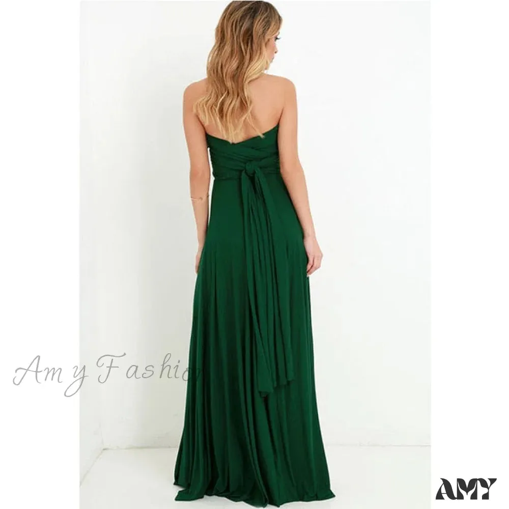 Amy Fashion - Long Party Multiway Convertible Infinity Robe Dress
