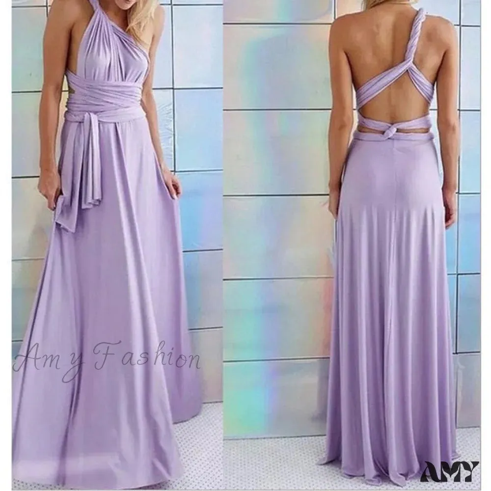 Amy Fashion - Long Party Multiway Convertible Infinity Robe Dress