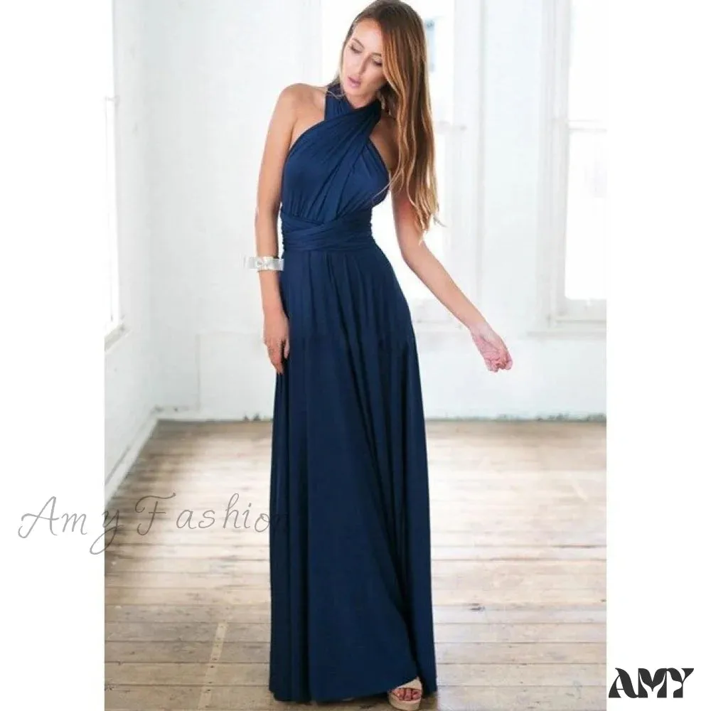 Amy Fashion - Long Party Multiway Convertible Infinity Robe Dress