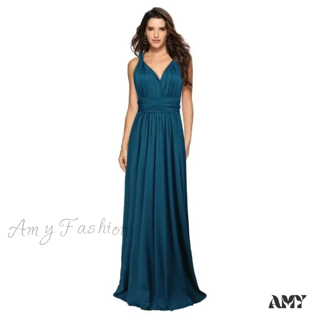 Amy Fashion - Long Party Multiway Convertible Infinity Robe Dress