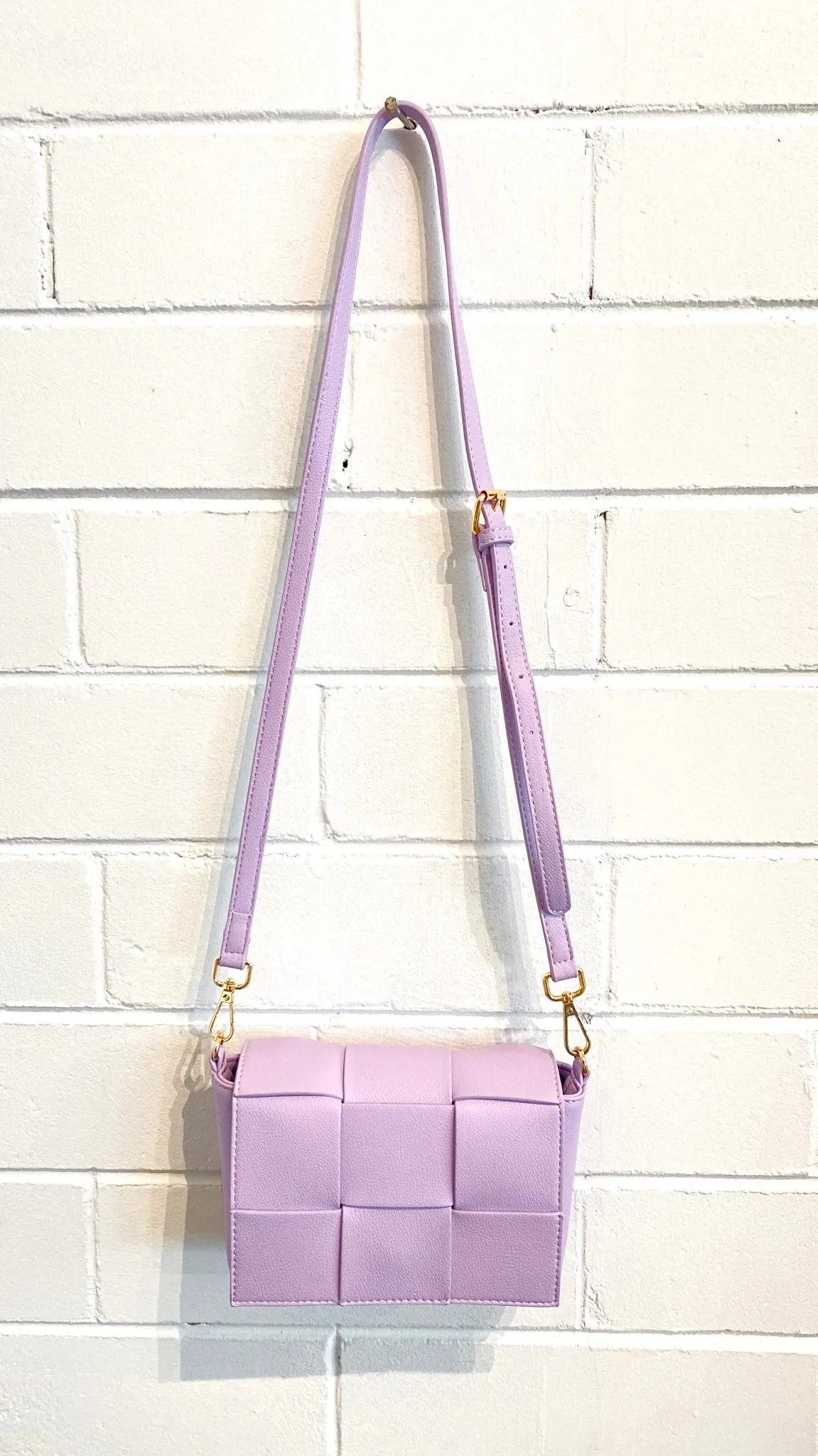 Anika Woven Crossbody Bag - Purple