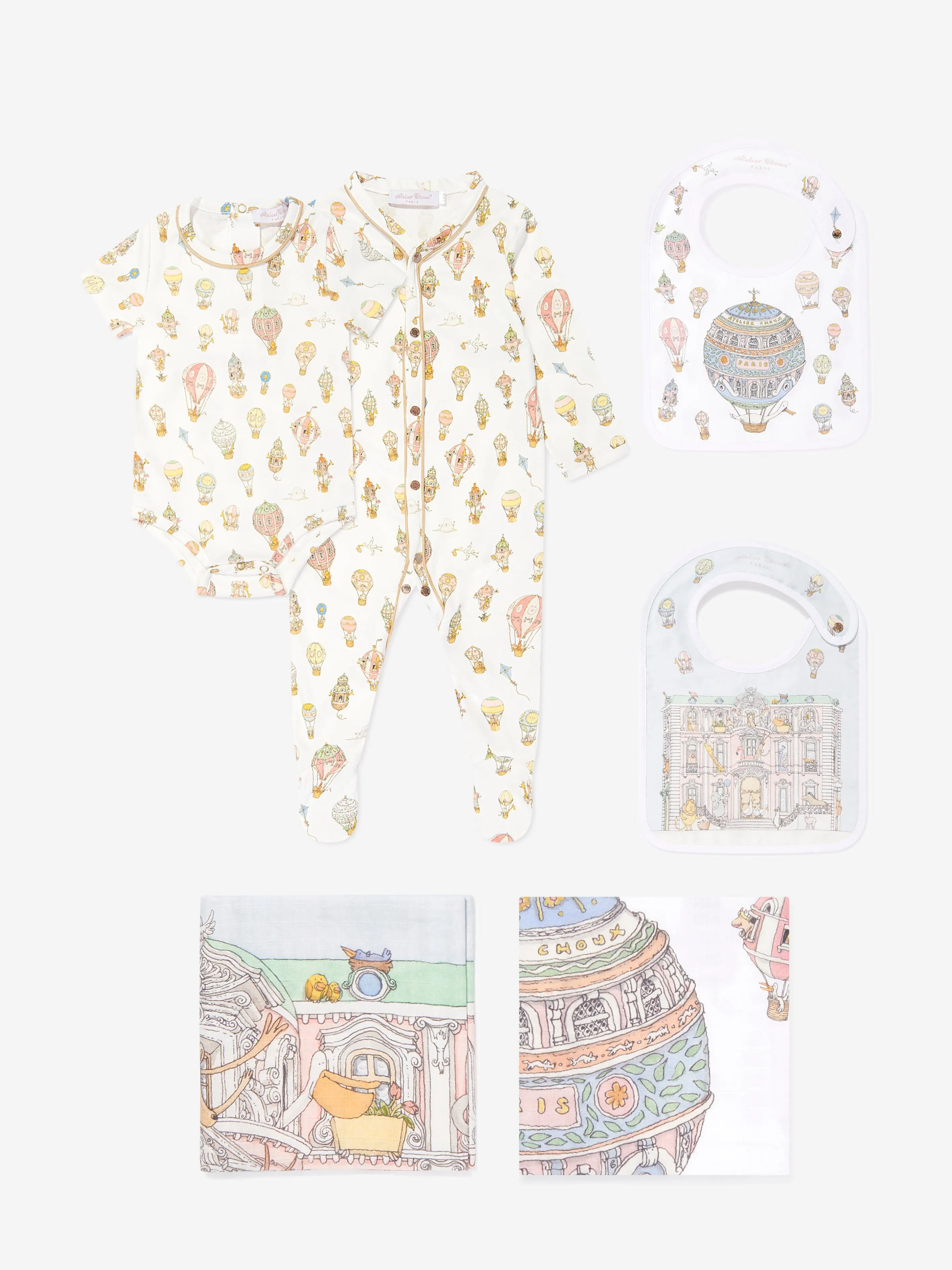 Atelier Choux Baby Luxury Gift Set in White