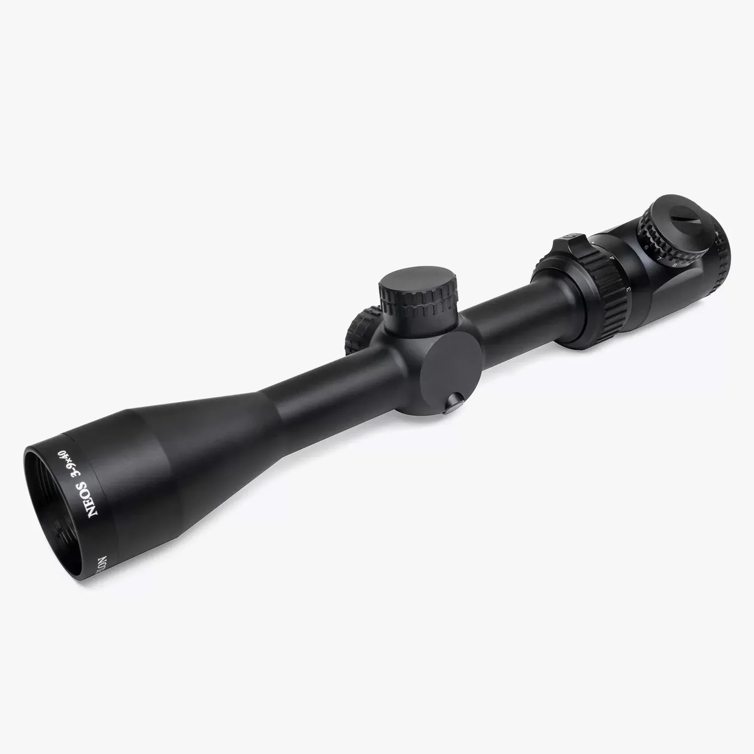 Athlon Optics Neos 3-9x40, Capped, Fixed Focus, 1 inch SFP, BDC 300 Straight-Wall IR