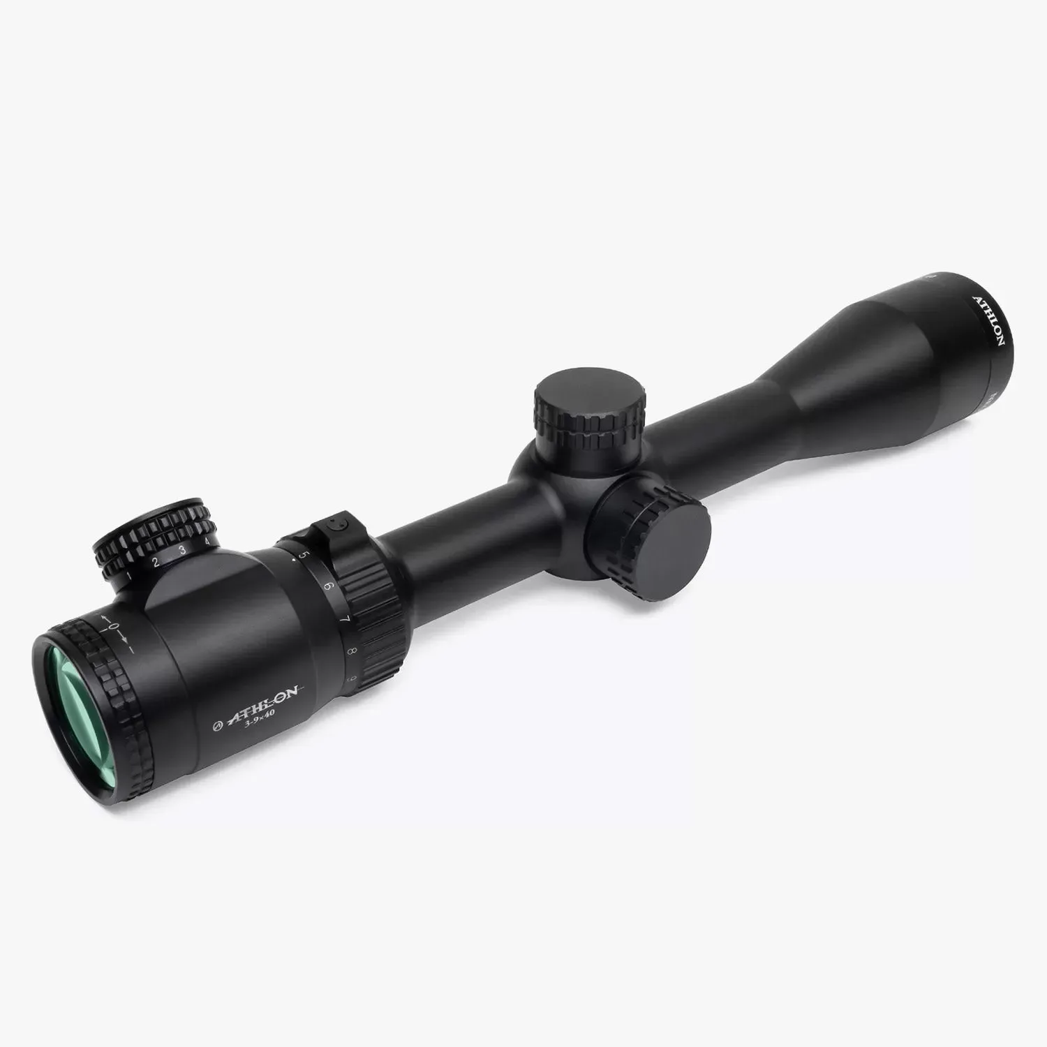 Athlon Optics Neos 3-9x40, Capped, Fixed Focus, 1 inch SFP, BDC 300 Straight-Wall IR