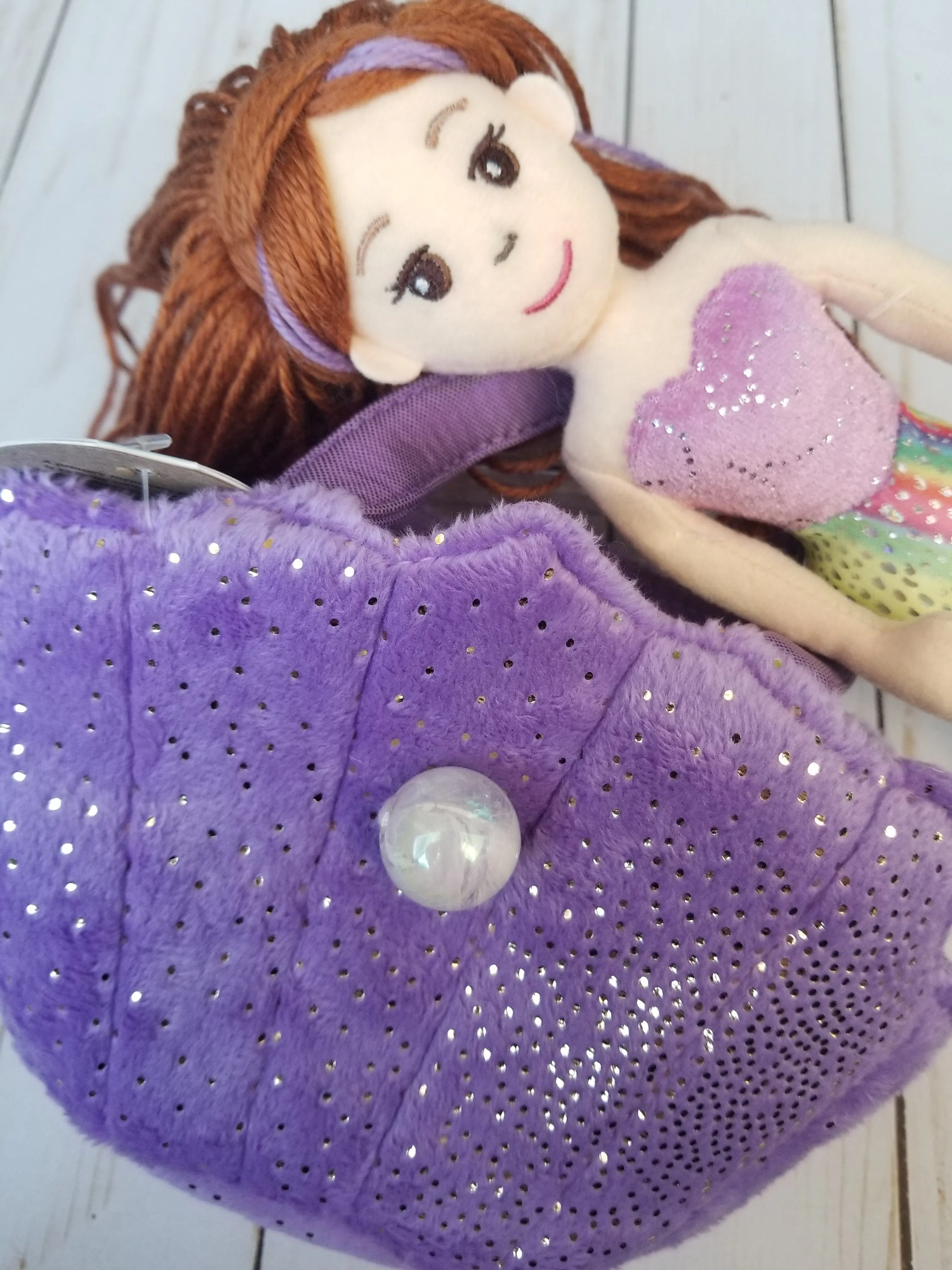 Aurora Sea Sparkles Mermaid Pet Carrier - 9" Lavender Shell