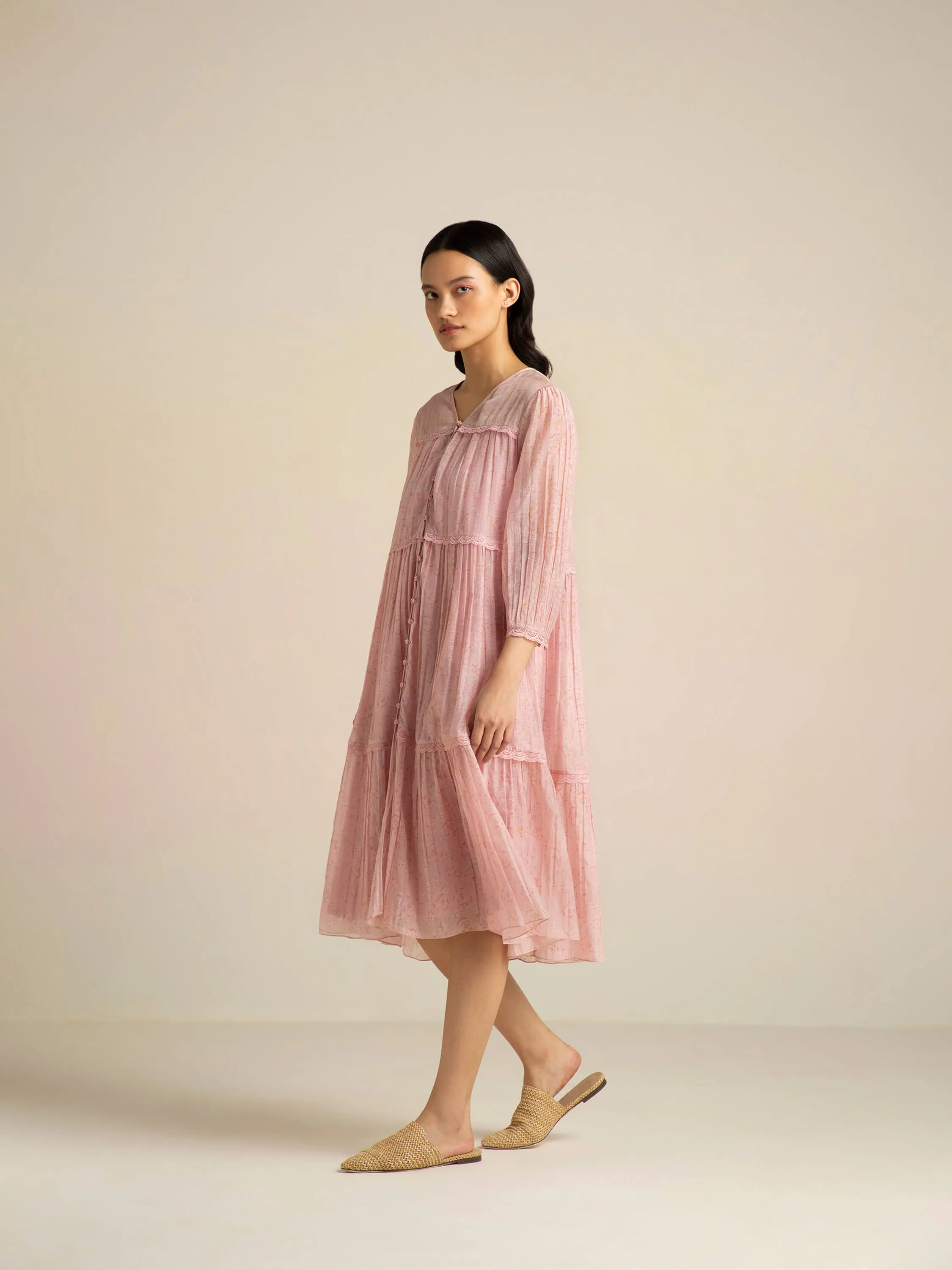 Barley Pink Lace Dress