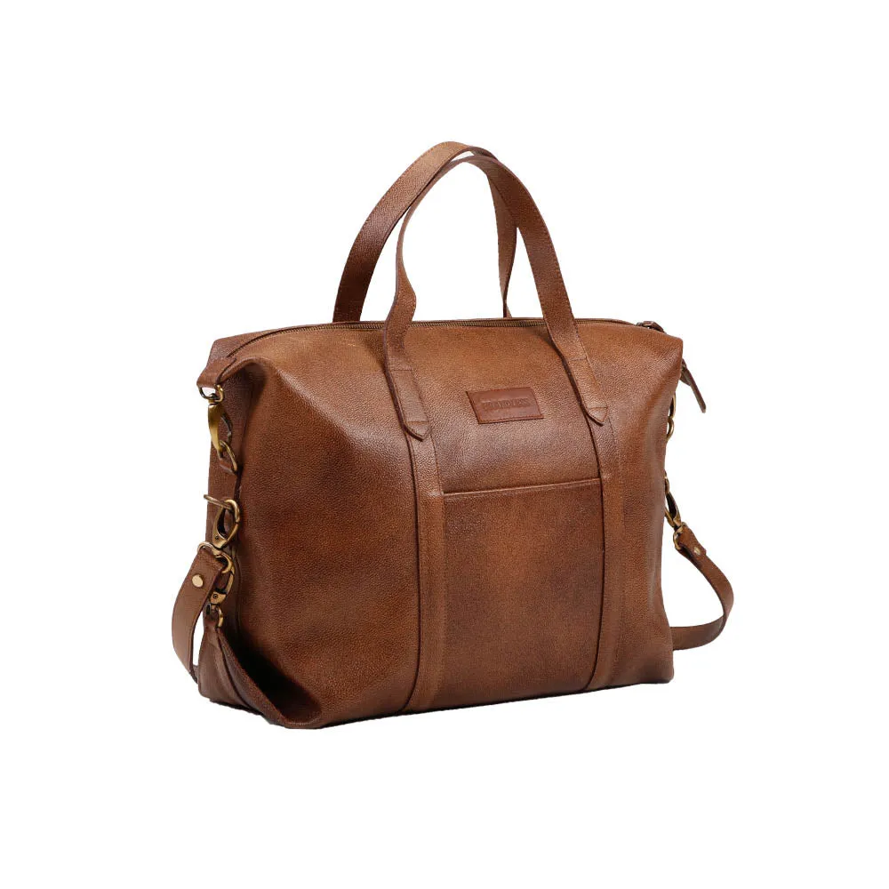 Baron Laptop Bag - Brown Leather