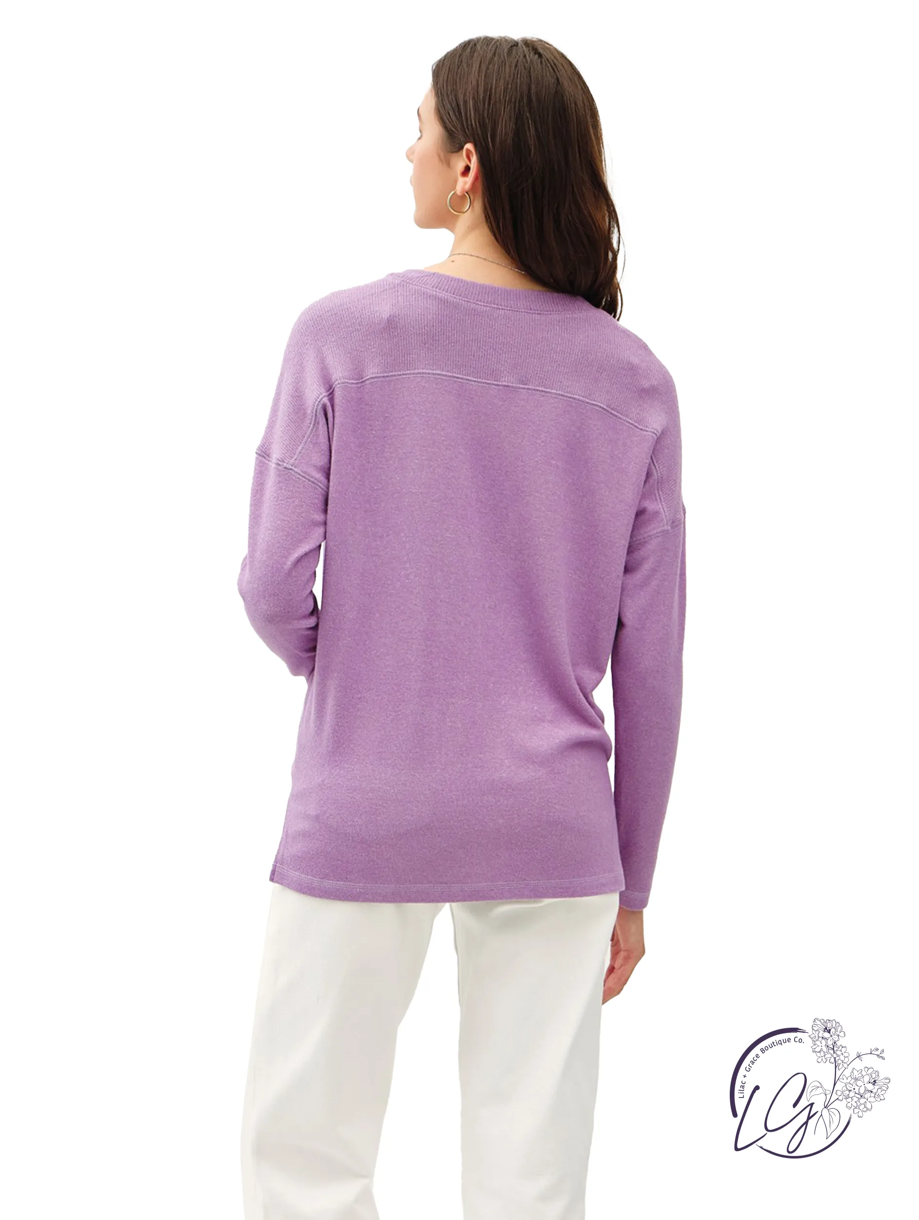 Basic Long Sleeve V-Neck Top