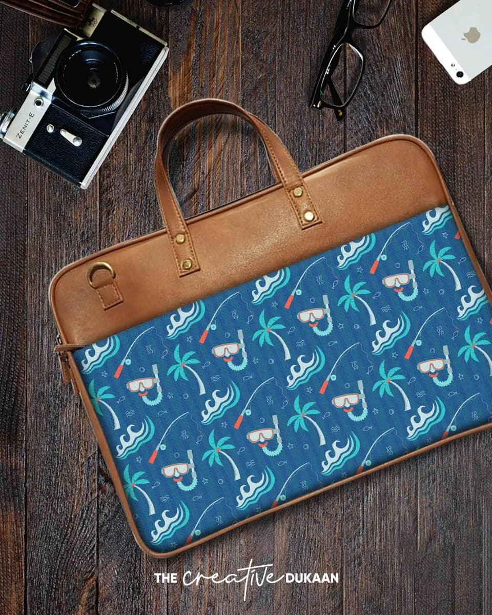 Beach Vibes - The Vegan Leather Laptop Bag