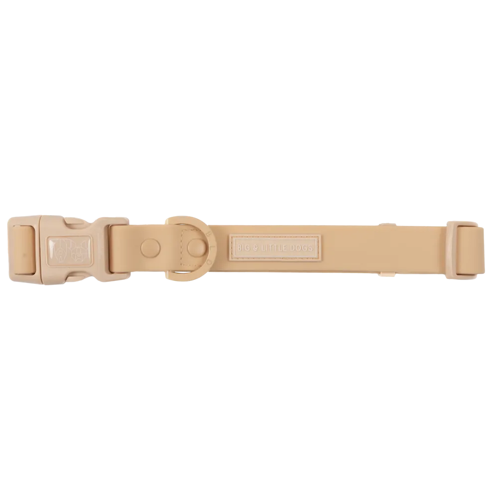 Big & Little Dogs Waterproof Dog Collar - Beige