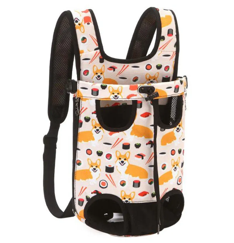 Breathable four legged dog backpack