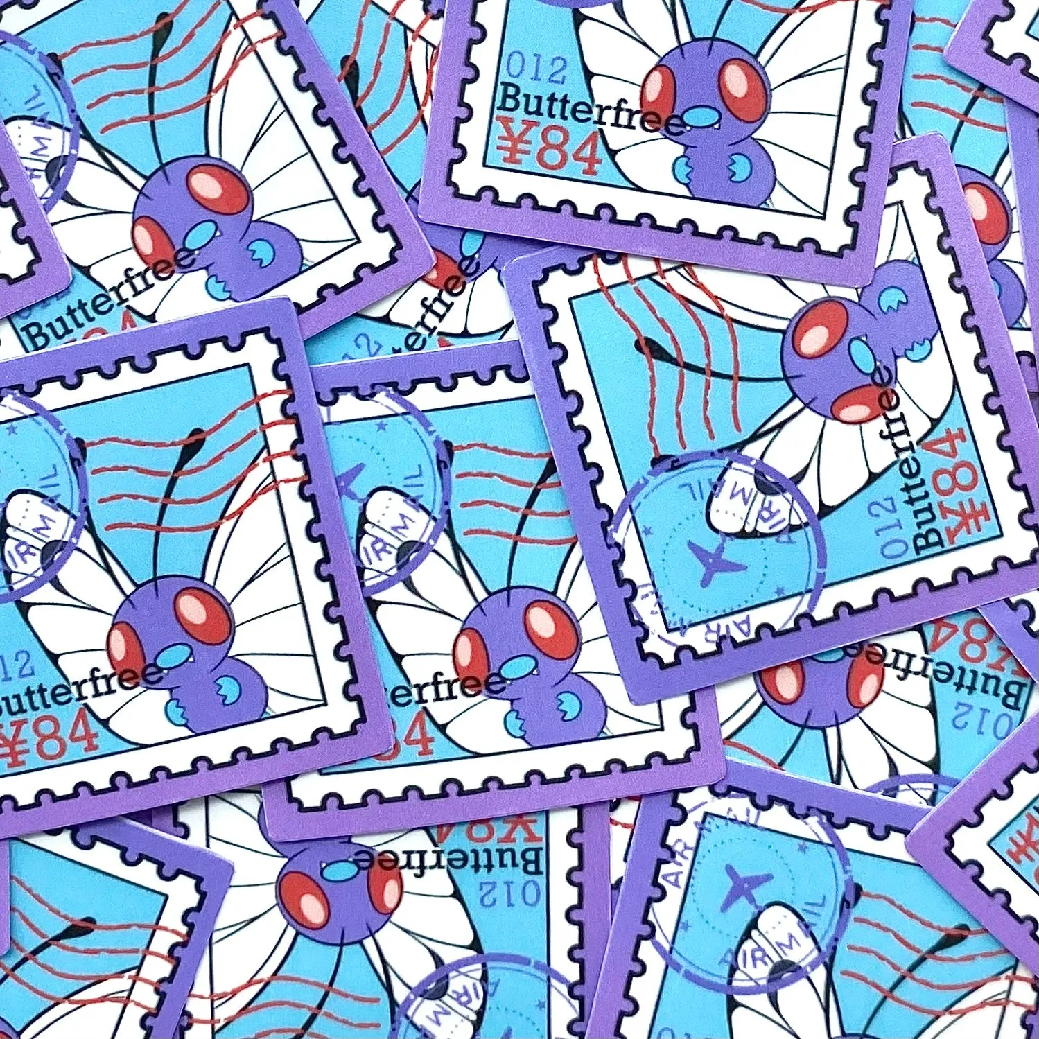 Bug Type Stamps (mockups) vinyl  sticker pack