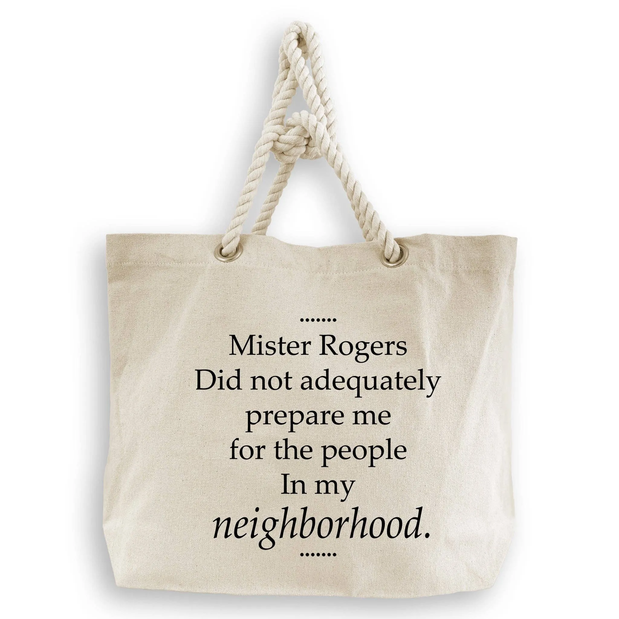 Canvas Wine Bag - Mister Rogers
