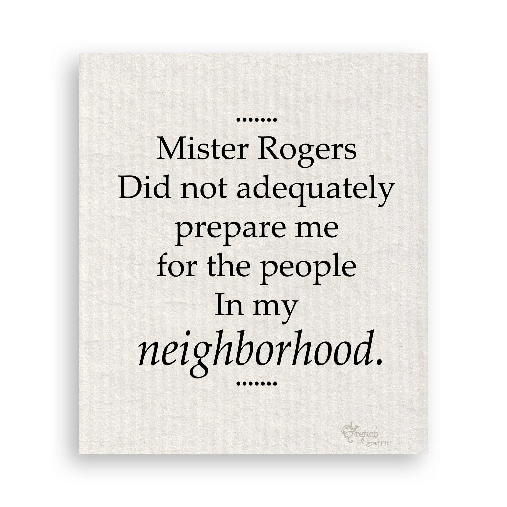 Canvas Wine Bag - Mister Rogers