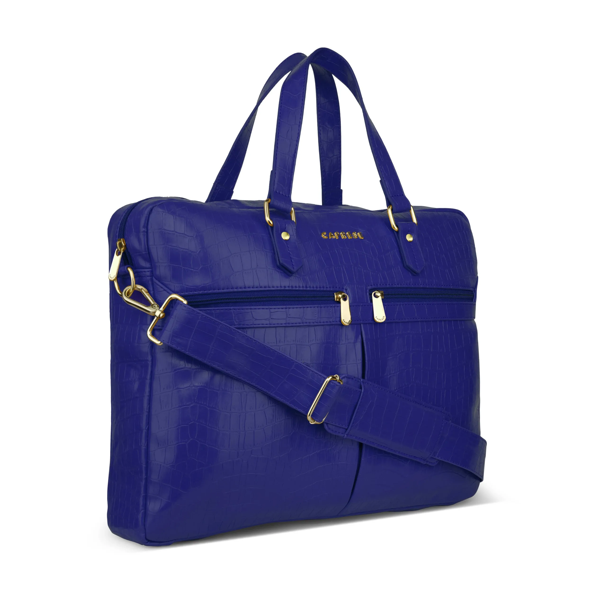 Caprese Rylee Laptop Satchel Large Blue
