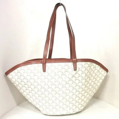 Celine Large Canvas Leather Tote