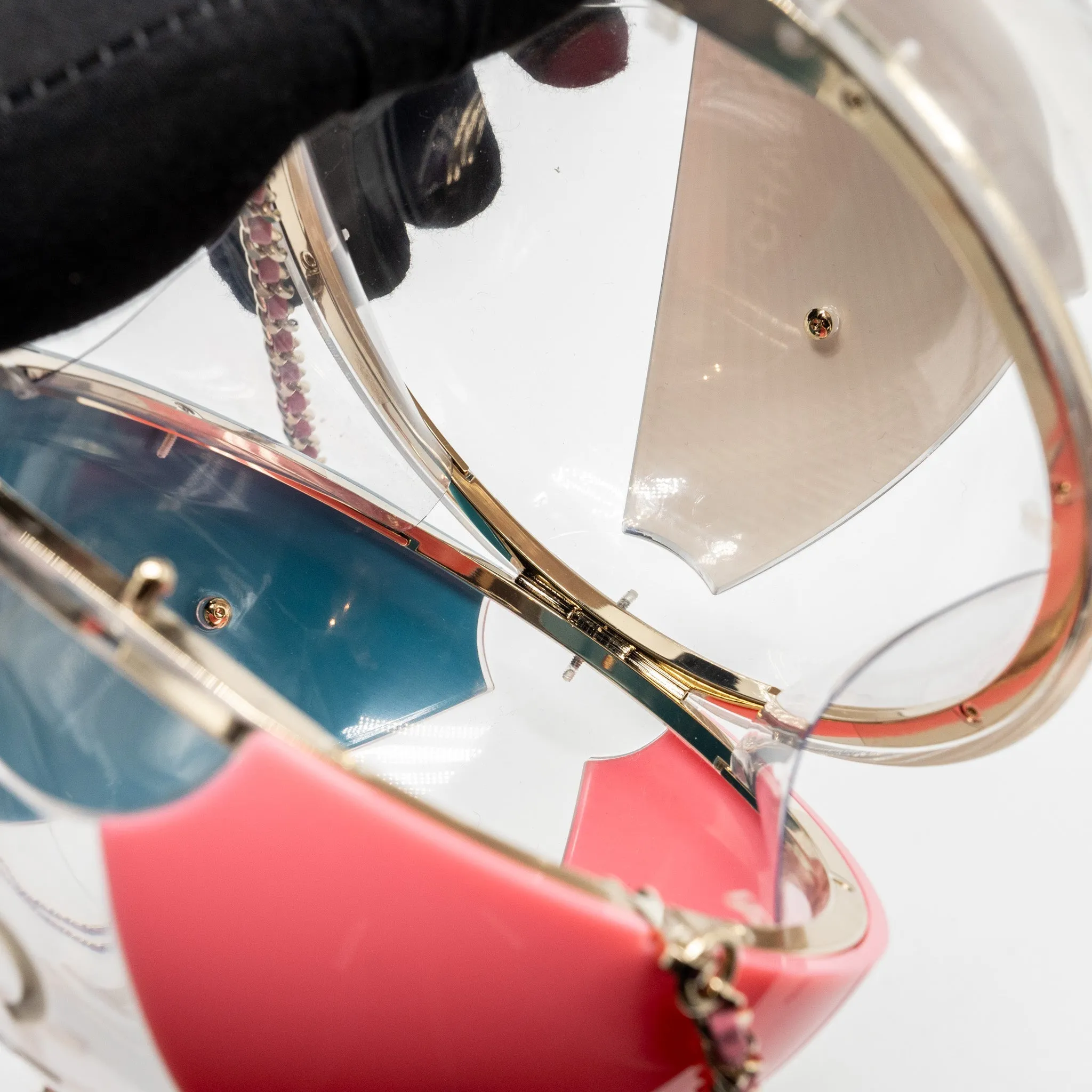 Chanel 19s Beach Ball Evening Bag Plexiglass Multicolour LGHW