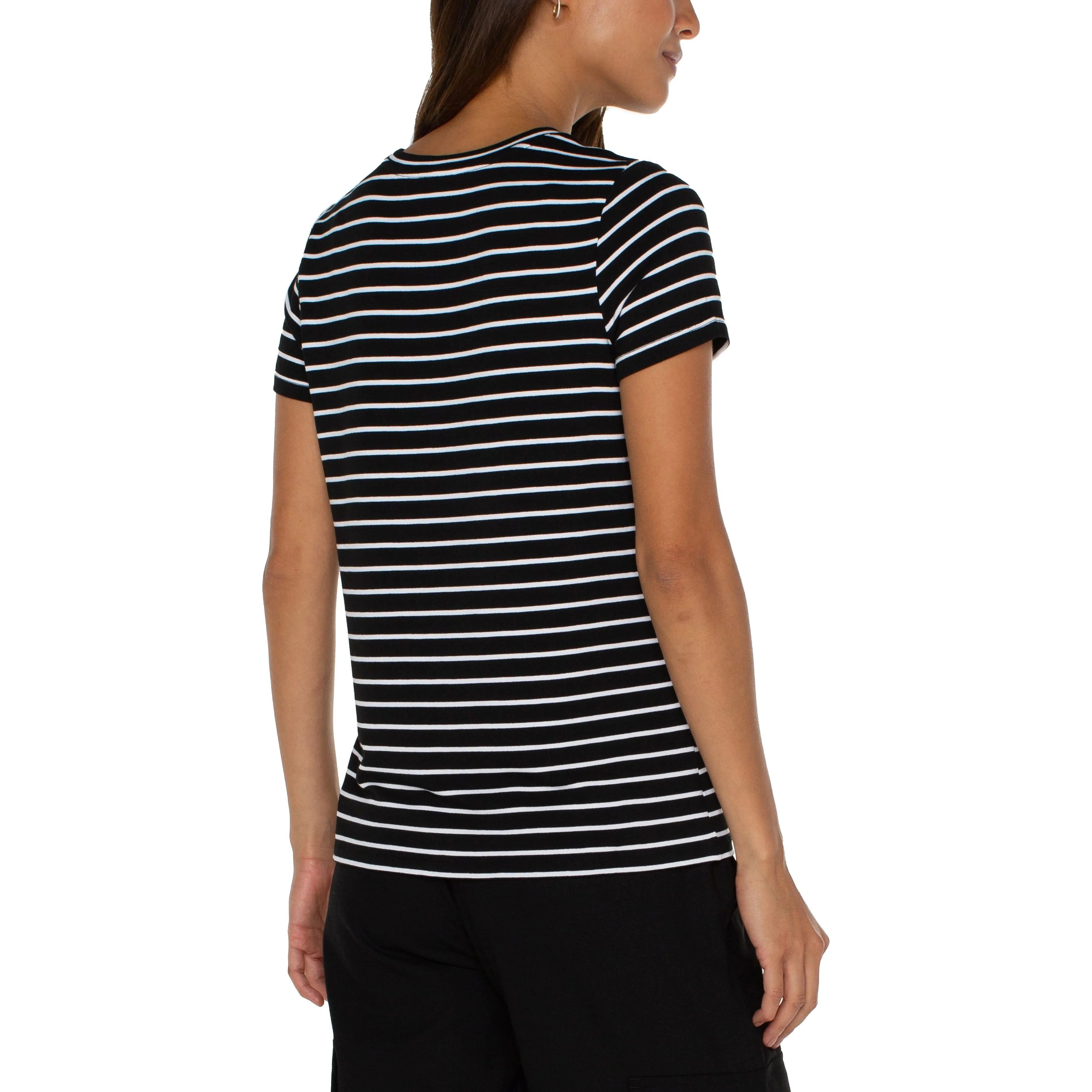 Classic Crew Neck Striped Tee