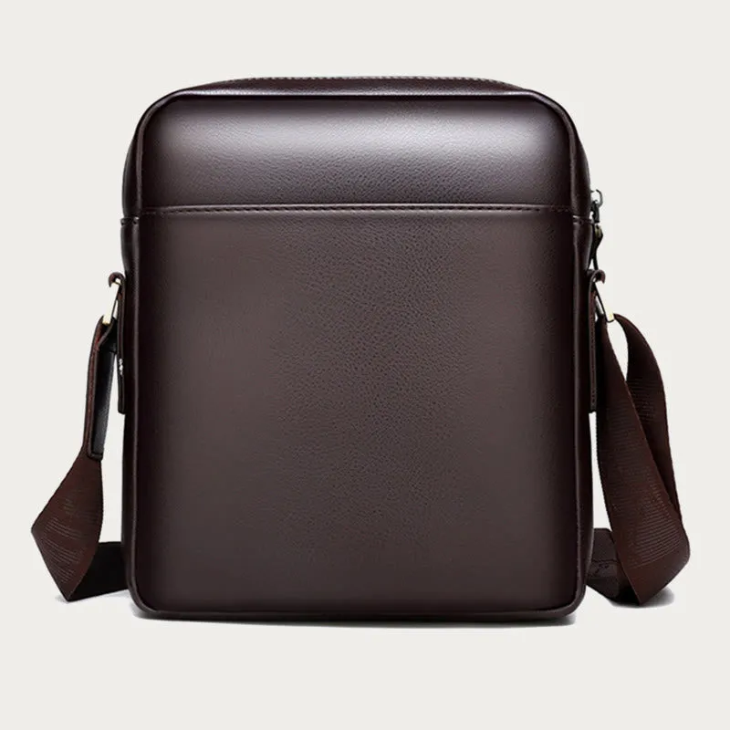 Classic Messenger Bag For Men Business Pu Leather Satchel Bag