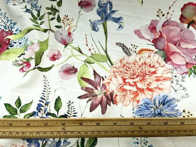 Country Garden - Stretch Cotton Poplin Fabric