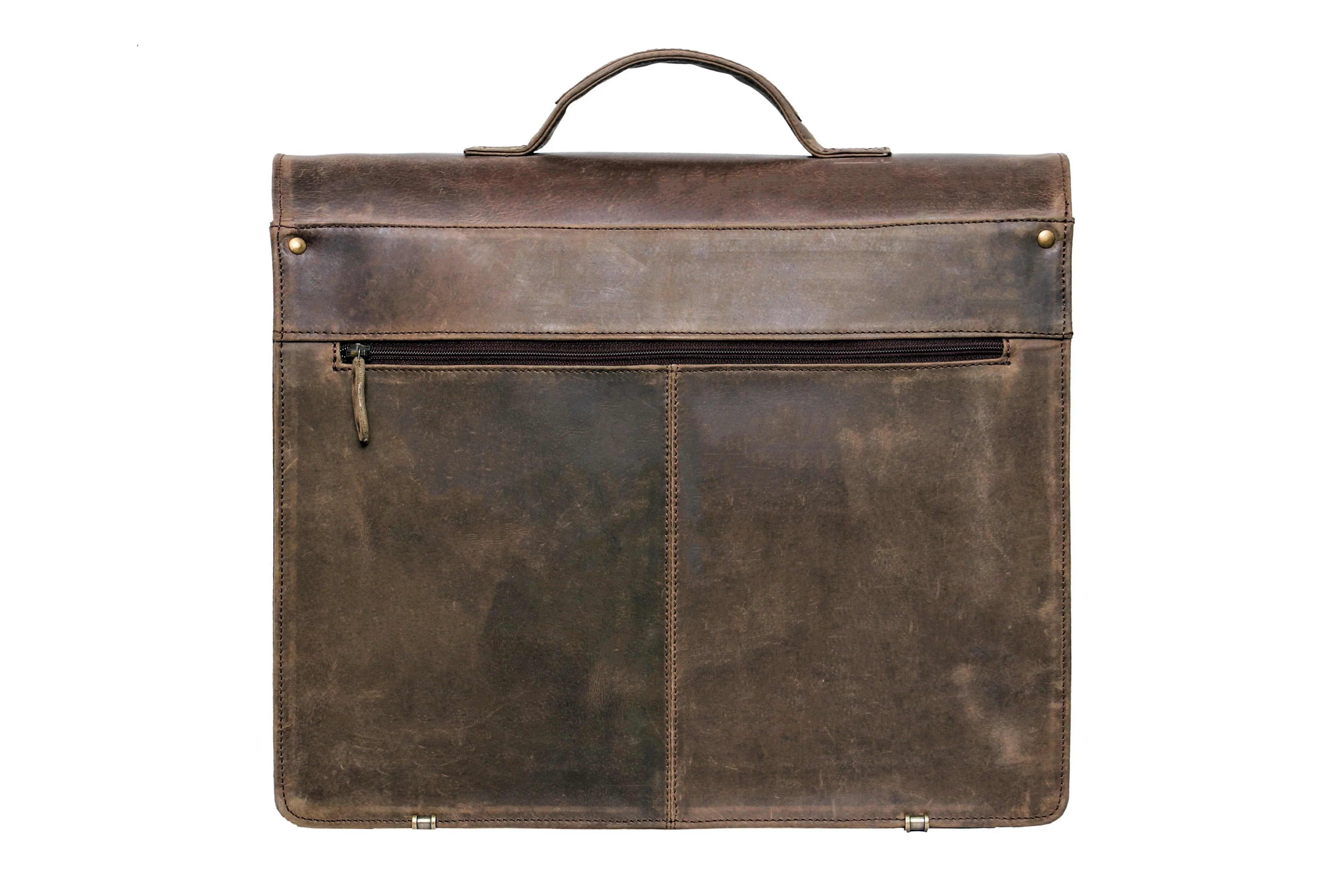 Cree - Distressed leather briefcase
